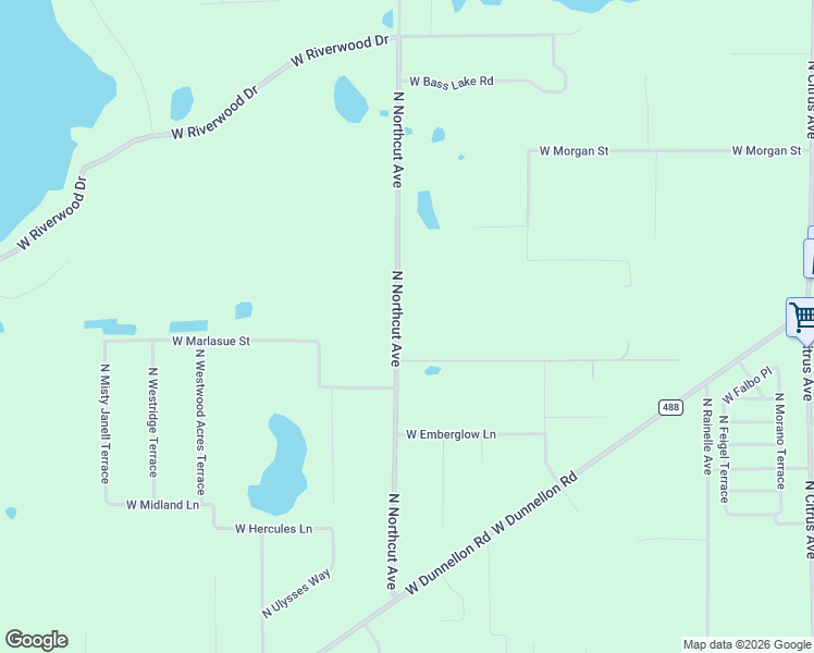 map of restaurants, bars, coffee shops, grocery stores, and more near 9909 North Northcut Avenue in Crystal River