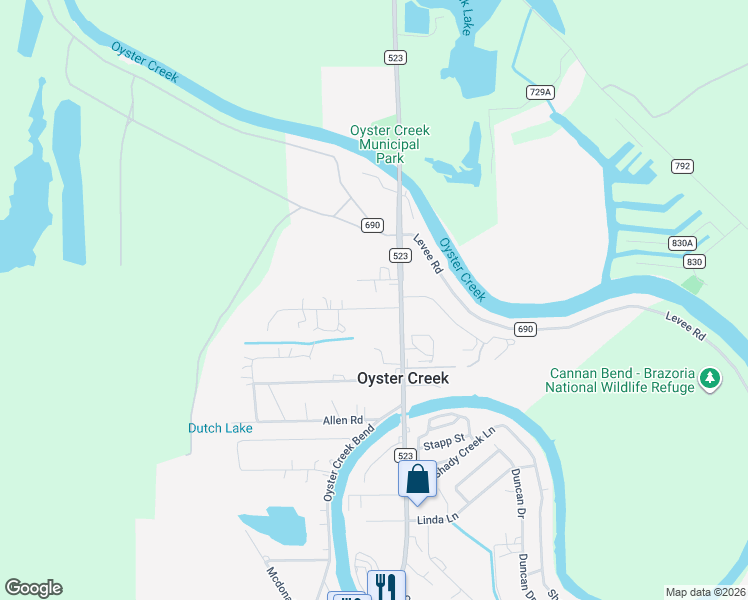 map of restaurants, bars, coffee shops, grocery stores, and more near 122 Robinson Rd in Freeport