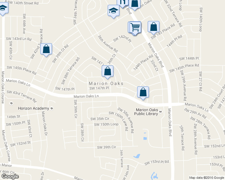 map of restaurants, bars, coffee shops, grocery stores, and more near 241 Marion Oaks Lane in Ocala