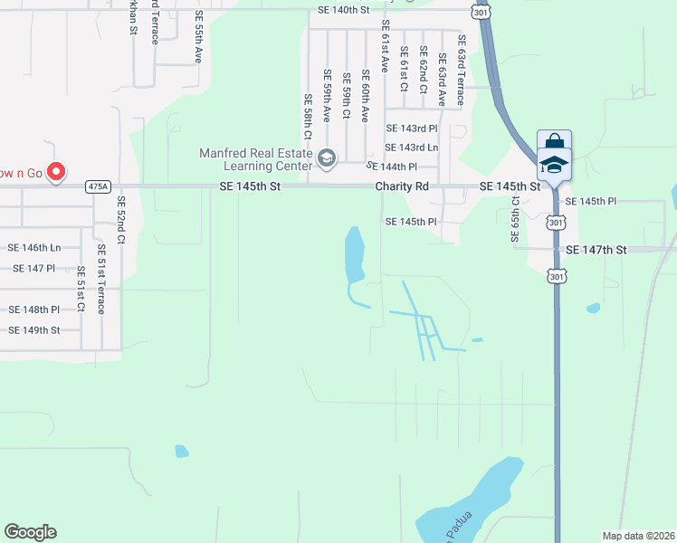 map of restaurants, bars, coffee shops, grocery stores, and more near 5892 Southeast 145th Street in Summerfield