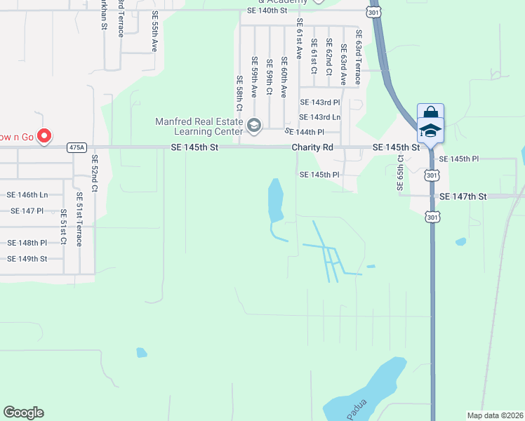 map of restaurants, bars, coffee shops, grocery stores, and more near 5892 Southeast 145th Street in Summerfield