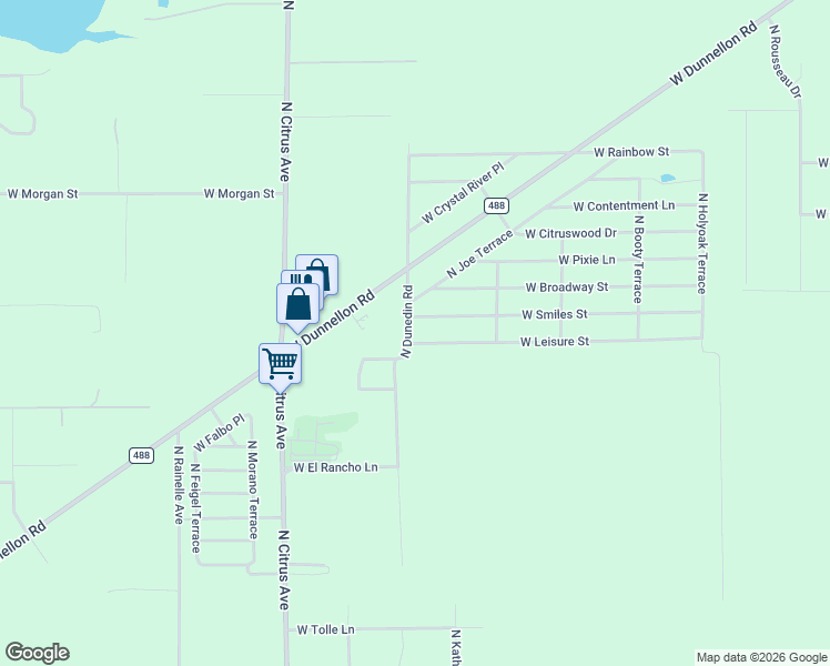 map of restaurants, bars, coffee shops, grocery stores, and more near 10059 North Dunedin Road in Dunnellon
