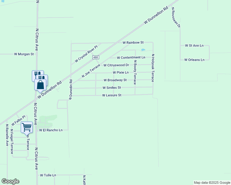 map of restaurants, bars, coffee shops, grocery stores, and more near 10049 North Sun City Terrace in Dunnellon