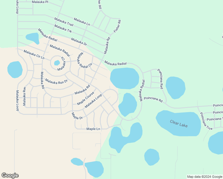 map of restaurants, bars, coffee shops, grocery stores, and more near 480 Malauka Loop in Ocklawaha