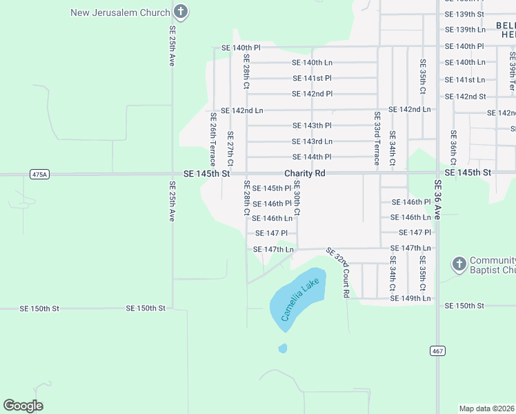 map of restaurants, bars, coffee shops, grocery stores, and more near 2901 Southeast 146th Place in Summerfield