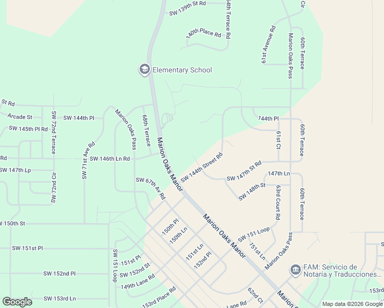 map of restaurants, bars, coffee shops, grocery stores, and more near 147 Saint Road in Ocala