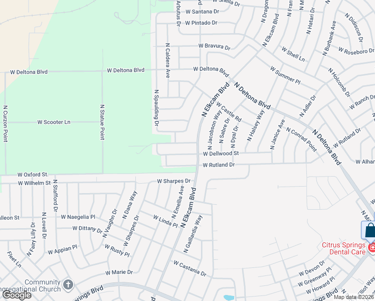 map of restaurants, bars, coffee shops, grocery stores, and more near 2817 West Dellwood Street in Citrus Springs