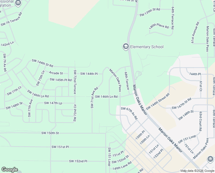 map of restaurants, bars, coffee shops, grocery stores, and more near 14644 Southwest 69th Court Road in Ocala