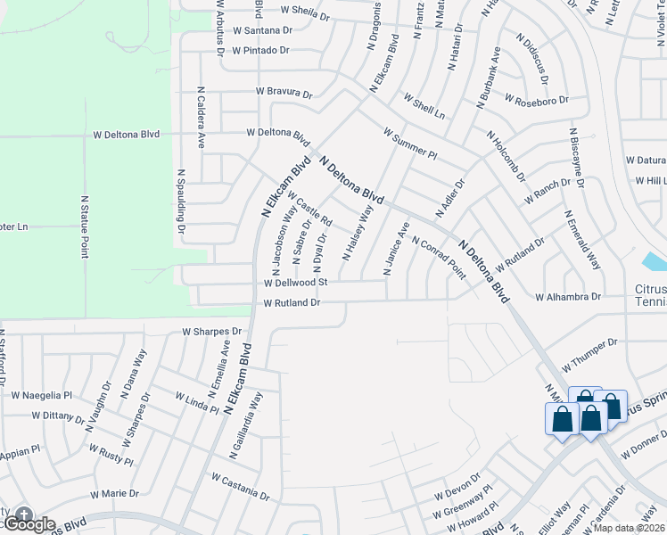 map of restaurants, bars, coffee shops, grocery stores, and more near 2538 West Dellwood Street in Citrus Springs