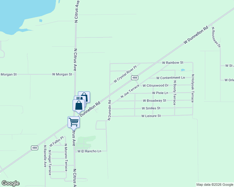 map of restaurants, bars, coffee shops, grocery stores, and more near 7612-7622 West Dunnellon Road in Dunnellon