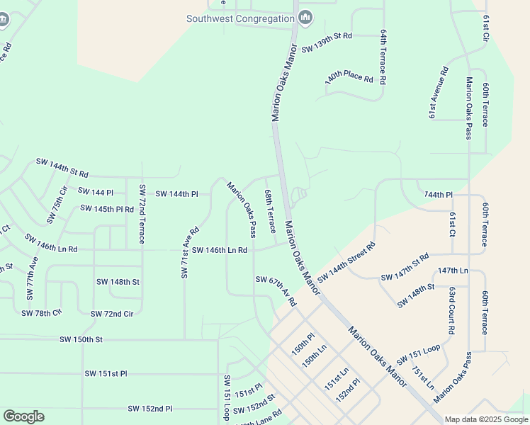map of restaurants, bars, coffee shops, grocery stores, and more near 14593 68th Terrace in Ocala