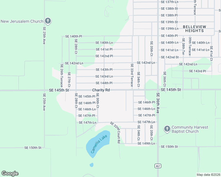 map of restaurants, bars, coffee shops, grocery stores, and more near 3155 Southeast 145th Street in Summerfield