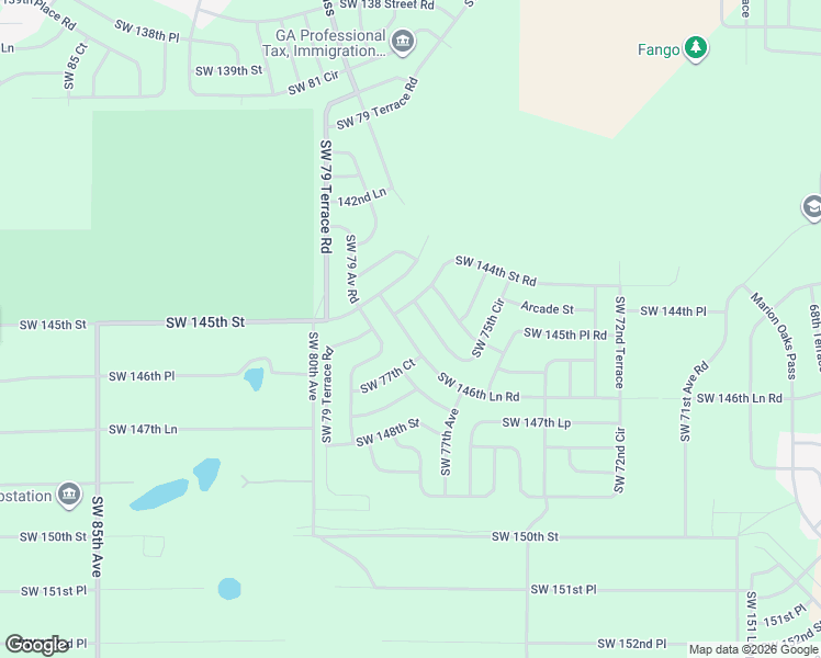 map of restaurants, bars, coffee shops, grocery stores, and more near Southwest 146th Lane Road in Ocala