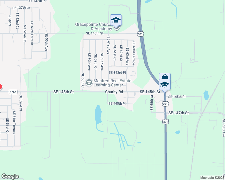 map of restaurants, bars, coffee shops, grocery stores, and more near 6137 Southeast 145th Street in Summerfield