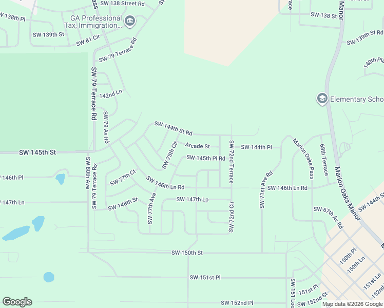 map of restaurants, bars, coffee shops, grocery stores, and more near Southwest 144 Place in Ocala