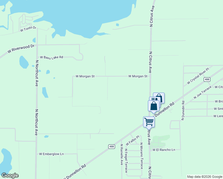 map of restaurants, bars, coffee shops, grocery stores, and more near 10271 North War Horse Point in Crystal River