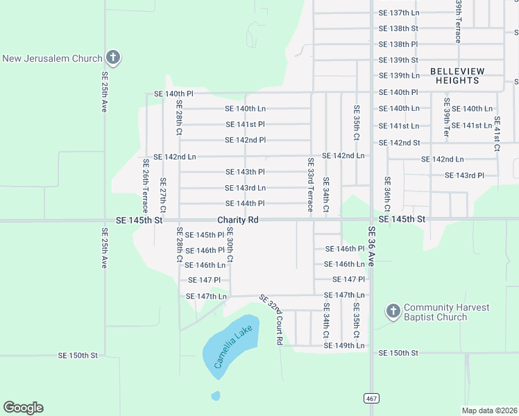 map of restaurants, bars, coffee shops, grocery stores, and more near 3155 Southeast 145th Street in Summerfield