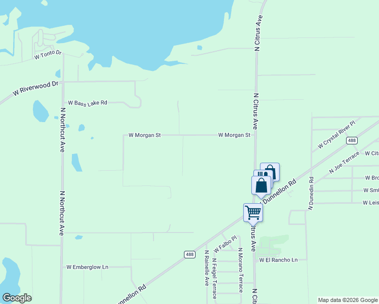 map of restaurants, bars, coffee shops, grocery stores, and more near 10271 North War Horse Point in Crystal River