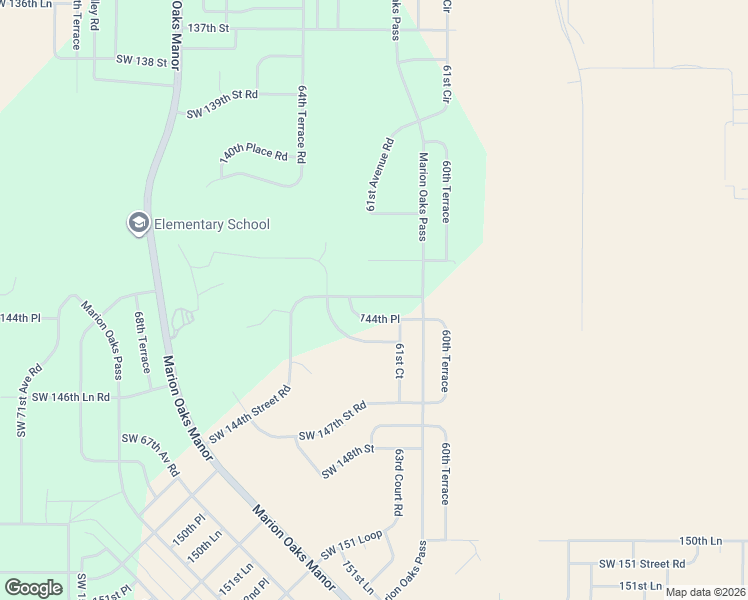 map of restaurants, bars, coffee shops, grocery stores, and more near 4074-4084 144th Street Road in Ocala