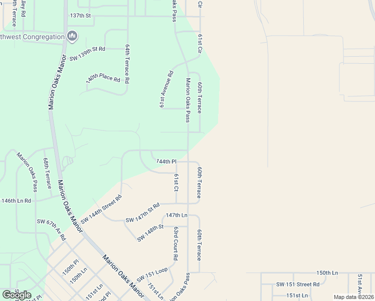 map of restaurants, bars, coffee shops, grocery stores, and more near 4074 Southwest 144th Street Road in Ocala
