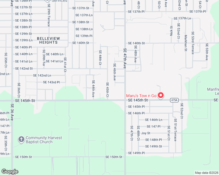 map of restaurants, bars, coffee shops, grocery stores, and more near 14389 Southeast 45th Court in Summerfield