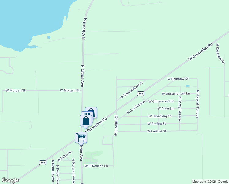 map of restaurants, bars, coffee shops, grocery stores, and more near 10366 North Dunedin Road in Dunnellon
