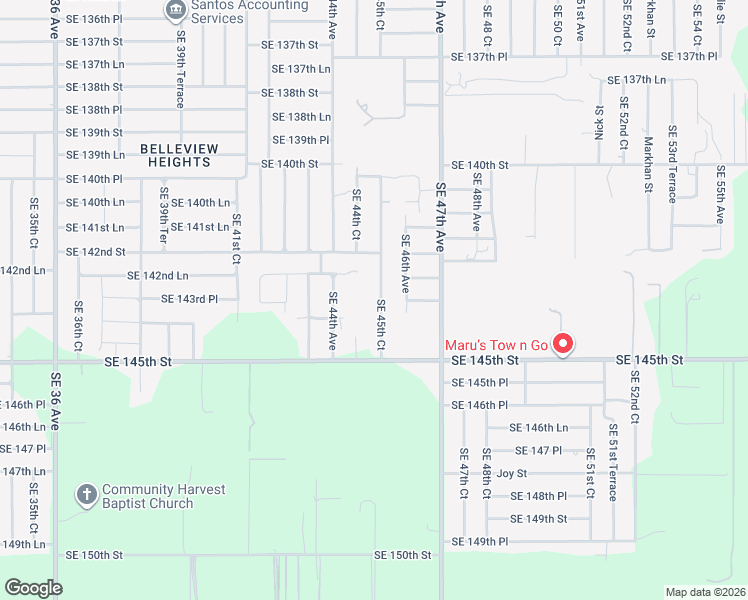 map of restaurants, bars, coffee shops, grocery stores, and more near 14389 Southeast 45th Court in Summerfield