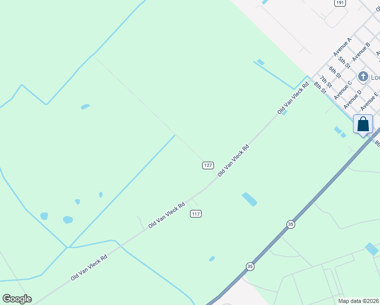 map of restaurants, bars, coffee shops, grocery stores, and more near 264 County Road 127 in Van Vleck