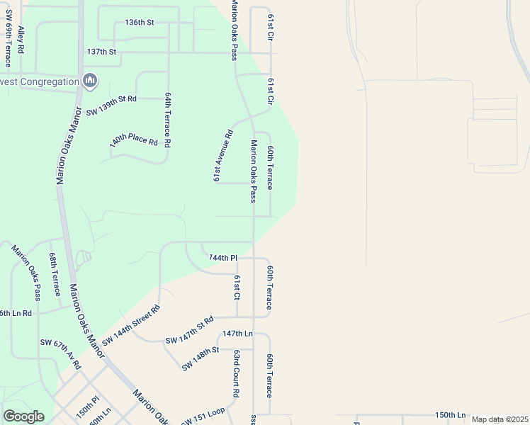 map of restaurants, bars, coffee shops, grocery stores, and more near 14270 60th Terrace in Ocala