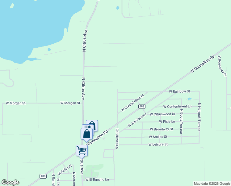 map of restaurants, bars, coffee shops, grocery stores, and more near 10464 North Dunedin Road in Dunnellon
