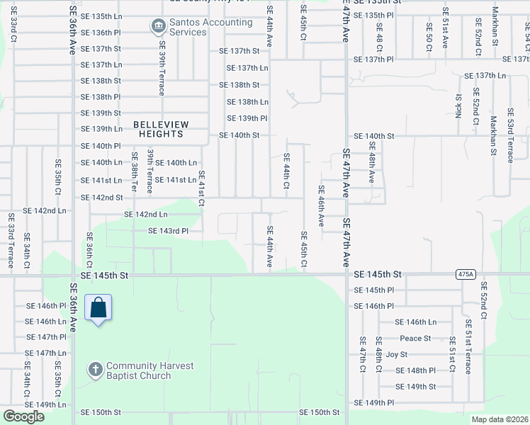 map of restaurants, bars, coffee shops, grocery stores, and more near 9015 Southeast 142nd Lane in Summerfield