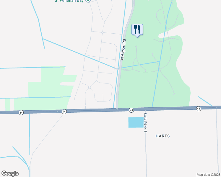 map of restaurants, bars, coffee shops, grocery stores, and more near Airport Road in New Smyrna Beach