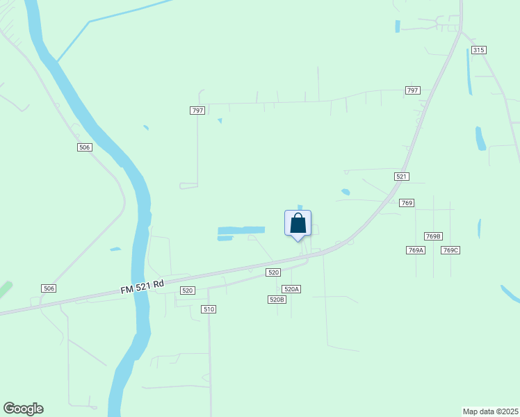 map of restaurants, bars, coffee shops, grocery stores, and more near 3006 FM 521 Road in Brazoria
