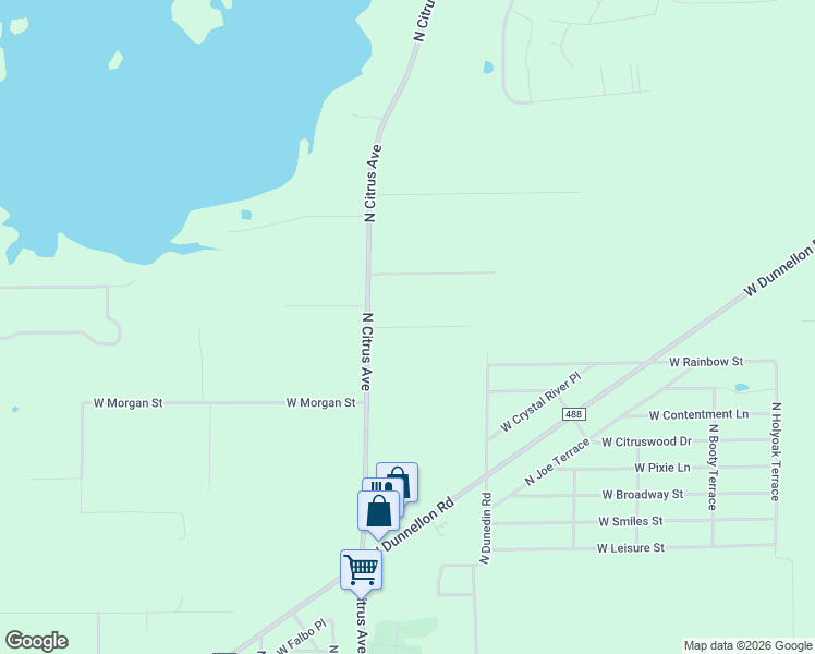 map of restaurants, bars, coffee shops, grocery stores, and more near 7915 West Waldron Court in Dunnellon