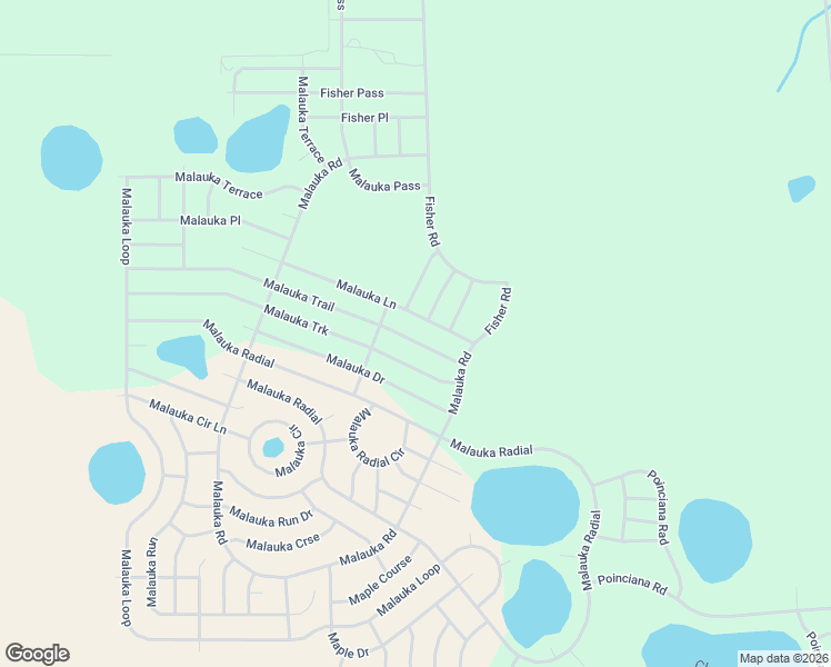 map of restaurants, bars, coffee shops, grocery stores, and more near 15 Malauka Trail in Ocklawaha