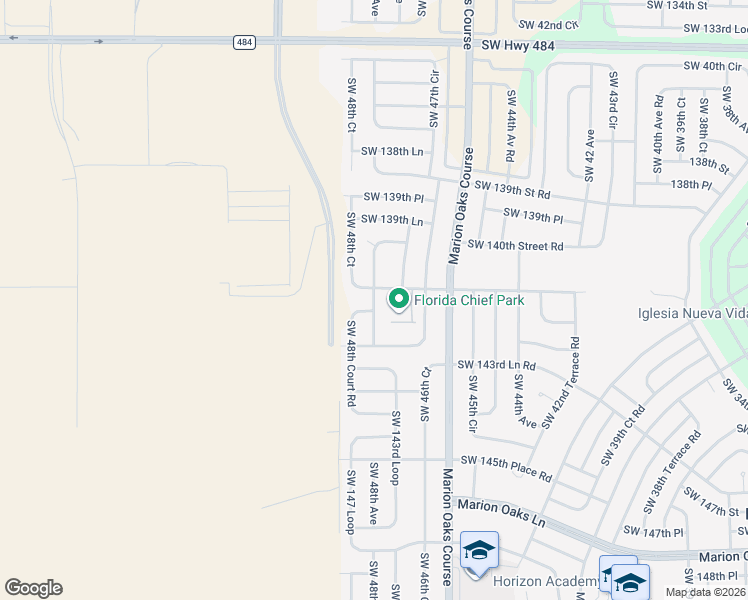 map of restaurants, bars, coffee shops, grocery stores, and more near 14200 48th Court Road in Ocala