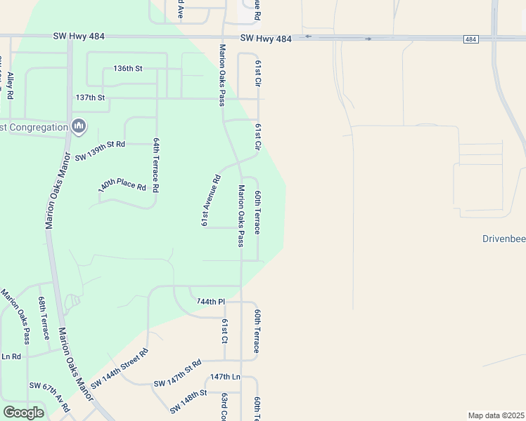 map of restaurants, bars, coffee shops, grocery stores, and more near 14145 Southwest 60th Terrace in Ocala