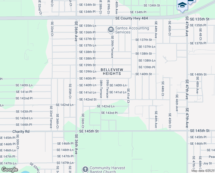 map of restaurants, bars, coffee shops, grocery stores, and more near 39th Terrace in Summerfield