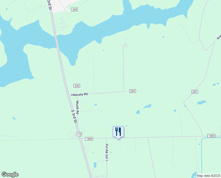 map of restaurants, bars, coffee shops, grocery stores, and more near 394 County Road 244 in Ganado