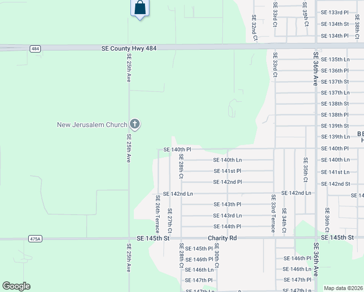 map of restaurants, bars, coffee shops, grocery stores, and more near 2915 Southeast 140th Place in Summerfield