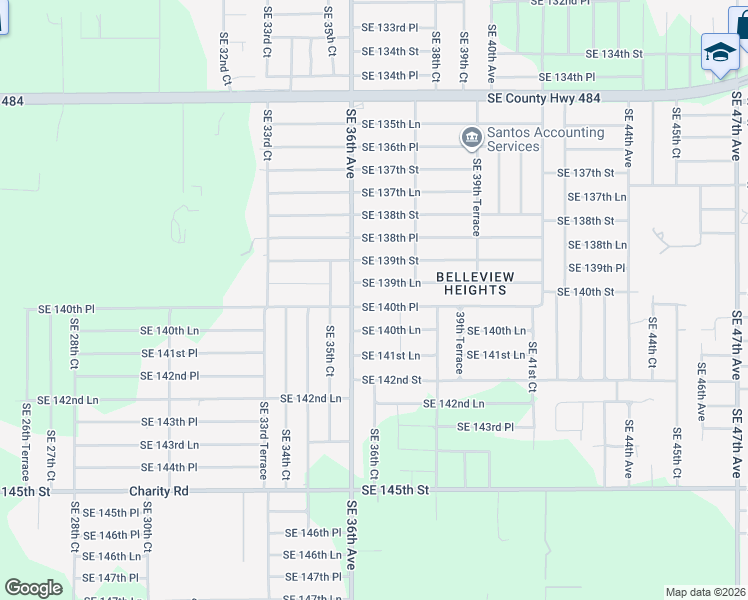 map of restaurants, bars, coffee shops, grocery stores, and more near 3641 Southeast 139th Lane in Summerfield