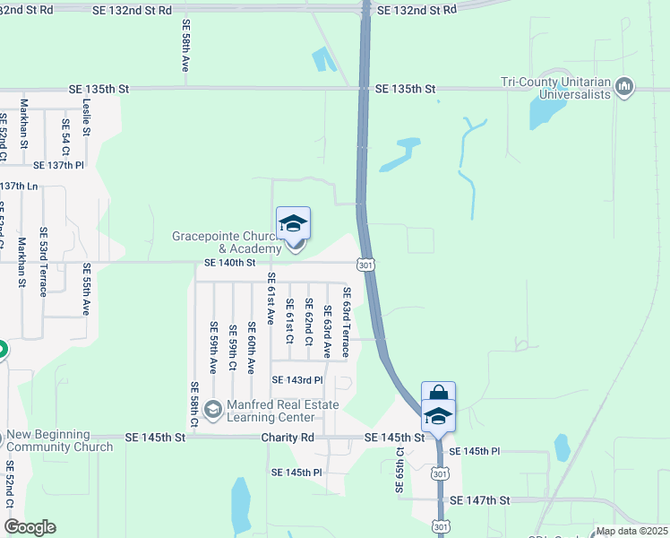 map of restaurants, bars, coffee shops, grocery stores, and more near 6287 SE 140th St in Summerfield
