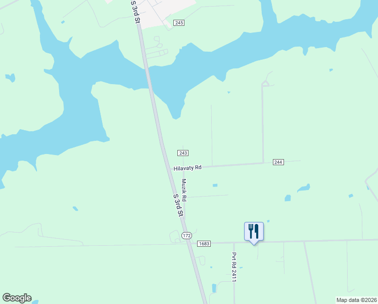 map of restaurants, bars, coffee shops, grocery stores, and more near 349 County Road 243 in Ganado