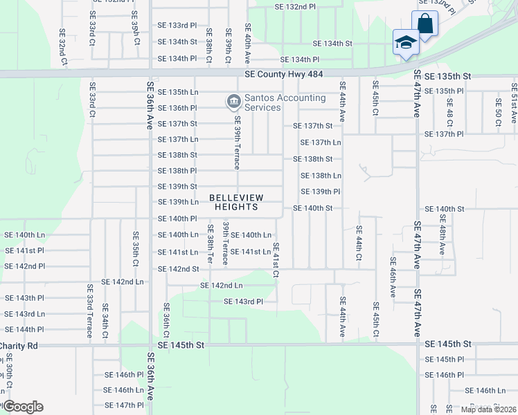 map of restaurants, bars, coffee shops, grocery stores, and more near 4050 Southeast 139th Lane in Summerfield