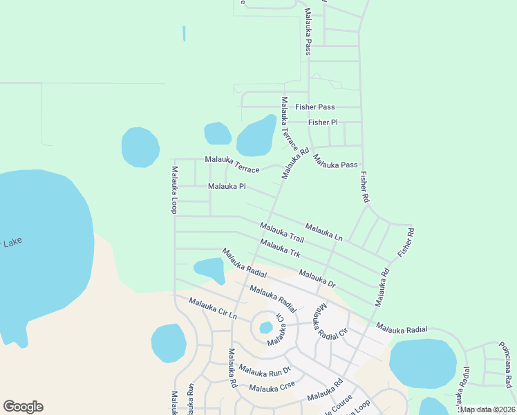 map of restaurants, bars, coffee shops, grocery stores, and more near Malauka Lane in Ocklawaha