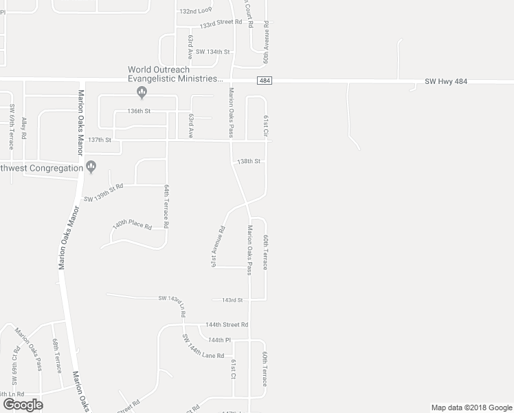 map of restaurants, bars, coffee shops, grocery stores, and more near 13912 61st Circle in Ocala