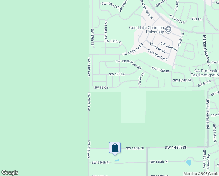 map of restaurants, bars, coffee shops, grocery stores, and more near 13868 Southwest 89th Street in Dunnellon