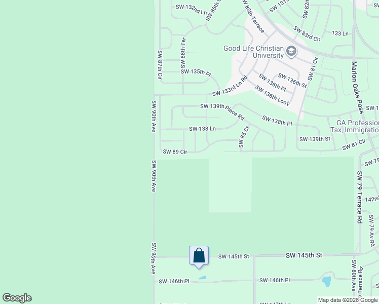 map of restaurants, bars, coffee shops, grocery stores, and more near 13868 Southwest 89th Street in Dunnellon