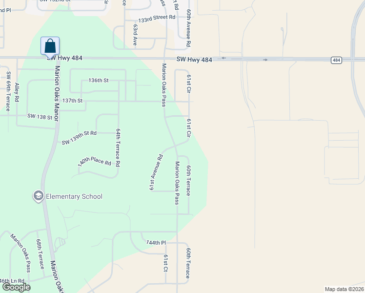 map of restaurants, bars, coffee shops, grocery stores, and more near 13912 61st Circle in Ocala