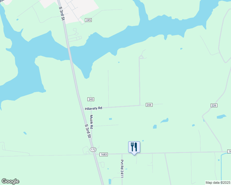map of restaurants, bars, coffee shops, grocery stores, and more near 394 County Road 244 in Ganado
